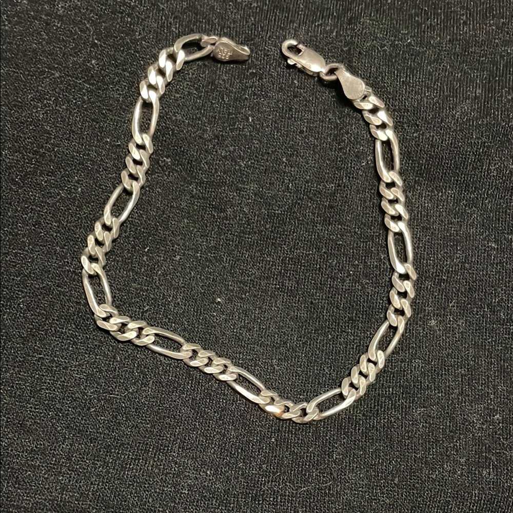 Silver Figaro Chain Jewelry Bracelet